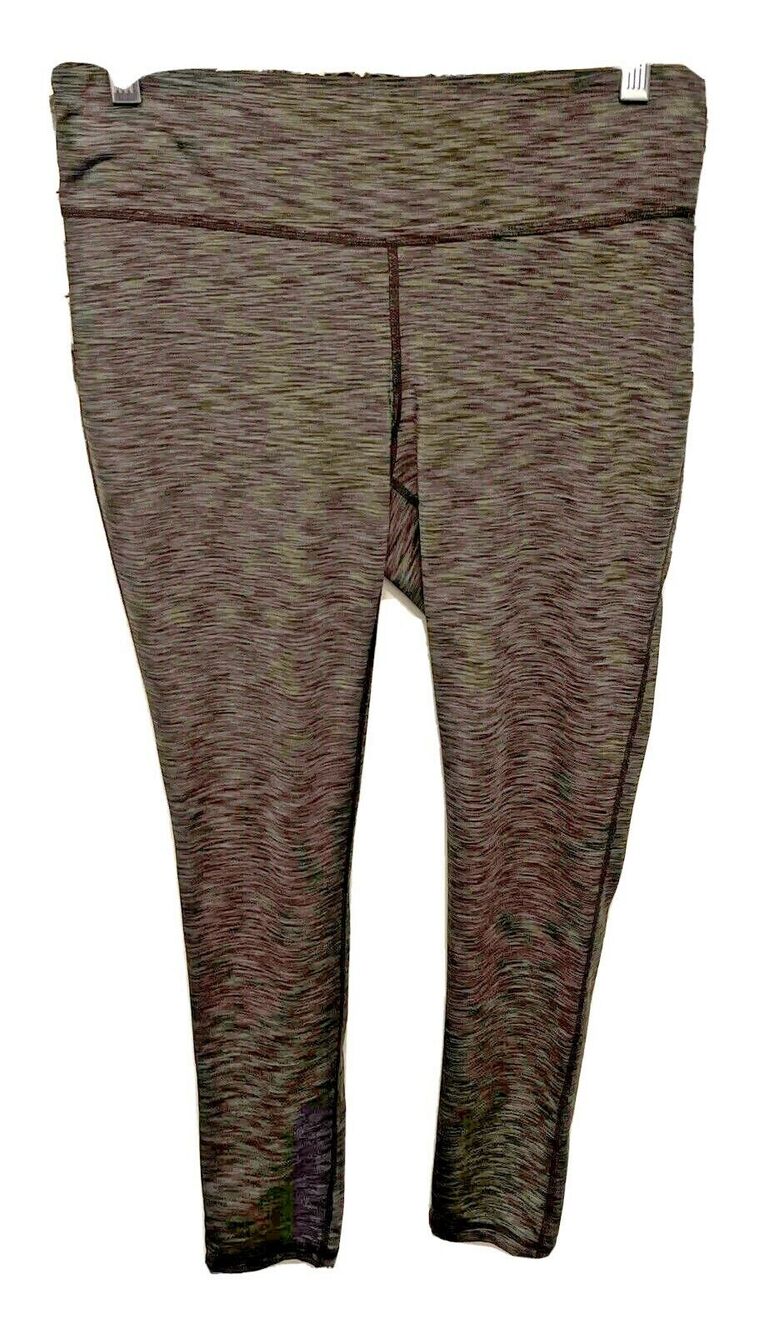 Medium Ideology Womens Activewear Gray Space Dye Leggings Crop